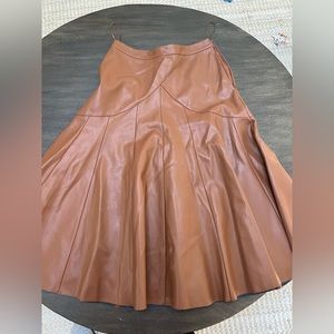 Excellent condition Mauve brown faux skirt from Anthropologie